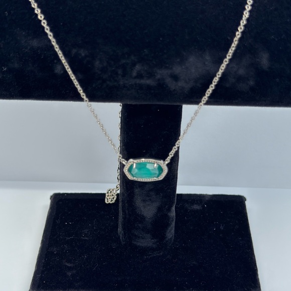 Kendra Scott Jewelry - Kendra Scott Silver Necklace with Teal Pendant